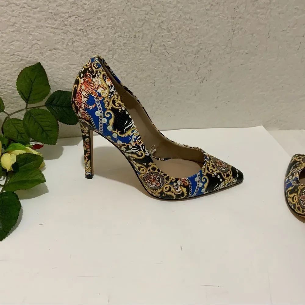 Aldo Kriss Multi Colored Heels-Versace/Givenchy Look size 7